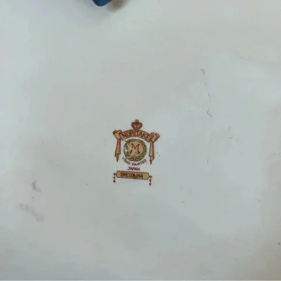 Vintage Noritake Japan Dresdlina Floral + Gold Painted Luncheon Plates - Picture 6 of 6